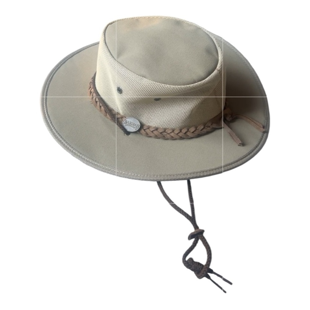 Barmah Canvas Drover Classic Australian Hat Khaki Men size M